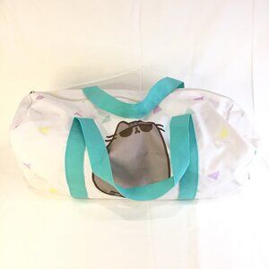 Pusheen The Cat Sunglasses Travel Overnight Gym Zip Duffle Bag With 4 Magnets